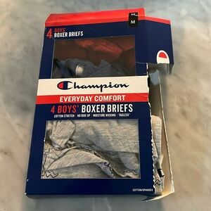 Four pair of boys, boxer briefs. Champion brand. never been worn.